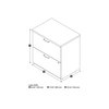 Bestar Universel 29W Lateral File Cabinet  in white chocolate 46630-1131